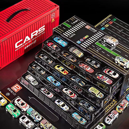 TurboGarage – 48 Mini Rückzieh-Autos