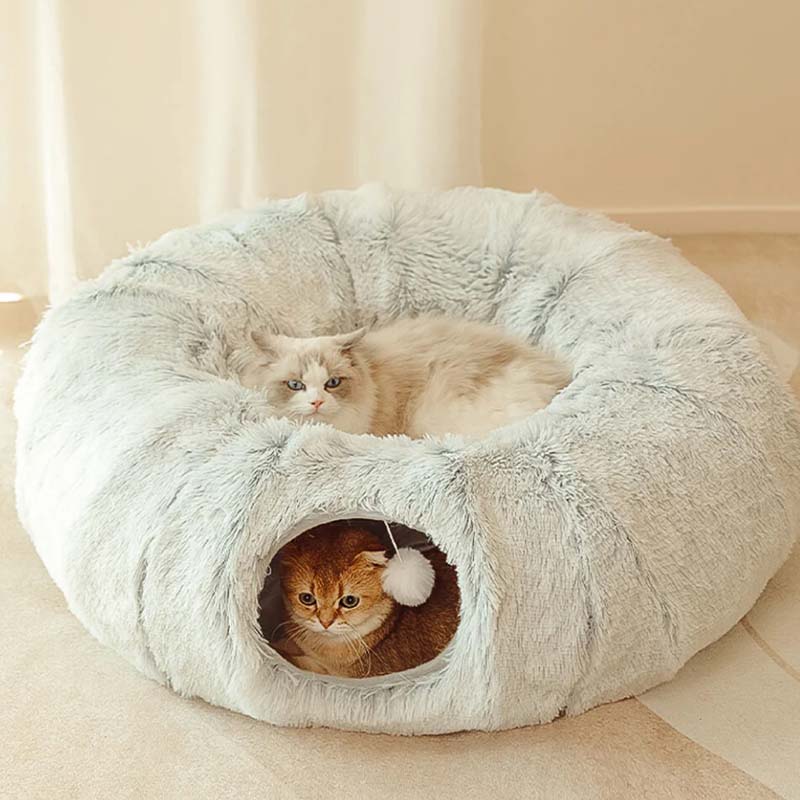 PurrLuxe – Faltbares Katzen-Tunnelbett | 50% RABATT
