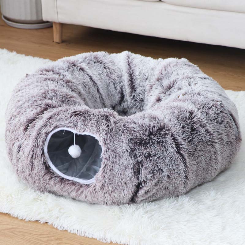PurrLuxe™ | 2-in-1 Faltbares Katzentunnel-Bett