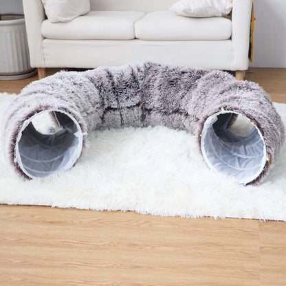 PurrLuxe™ | 2-in-1 Faltbares Katzentunnel-Bett