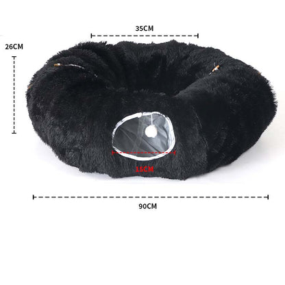 PurrLuxe™ | 2-in-1 Faltbares Katzentunnel-Bett