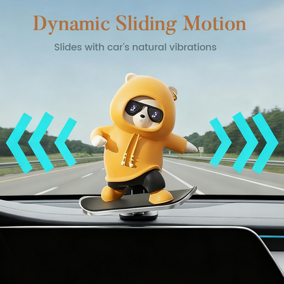 SkateBear – Lustiges Skateboard-Bär Autoornament | 1+1 GRATIS