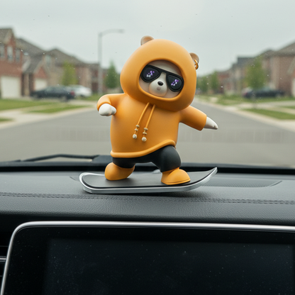 SkateBear – Lustiges Skateboard-Bär Autoornament | 1+1 GRATIS