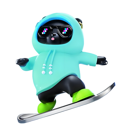 SkateBear – Lustiges Skateboard-Bär Autoornament | 1+1 GRATIS