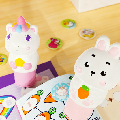 StampiKids – Kinder Cartoon Sticker & Stempel Spielzeug | 1+2 GRATIS