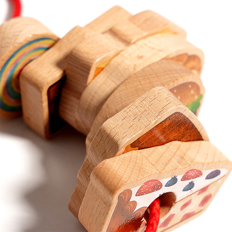 MiniMondo – Holz-Fädelspiel Raupe | 50% RABATT