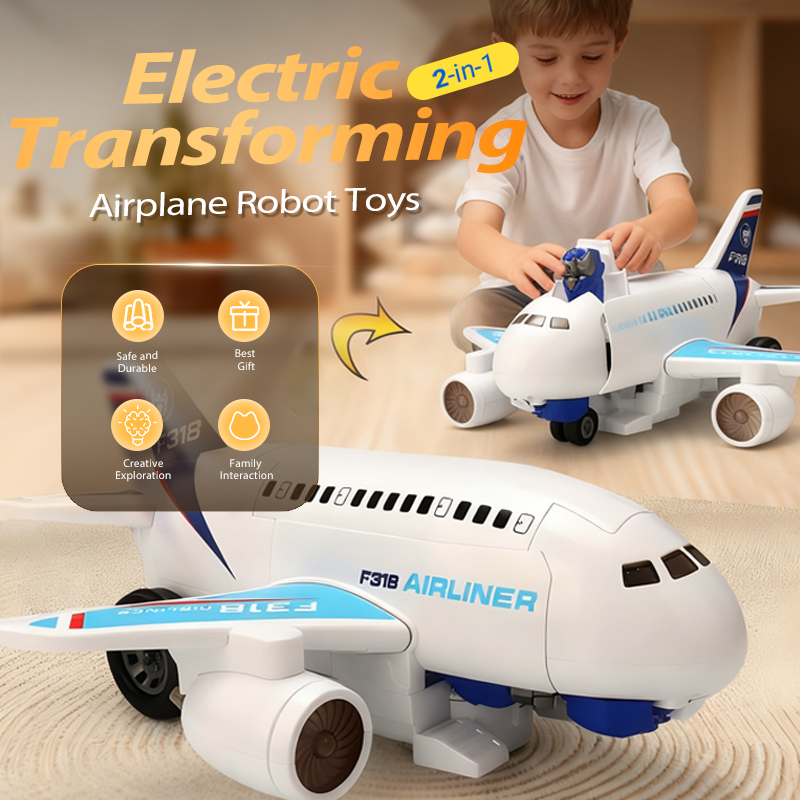 SkyBot – 2-in-1 Flugzeug-Roboter-Spielzeug
