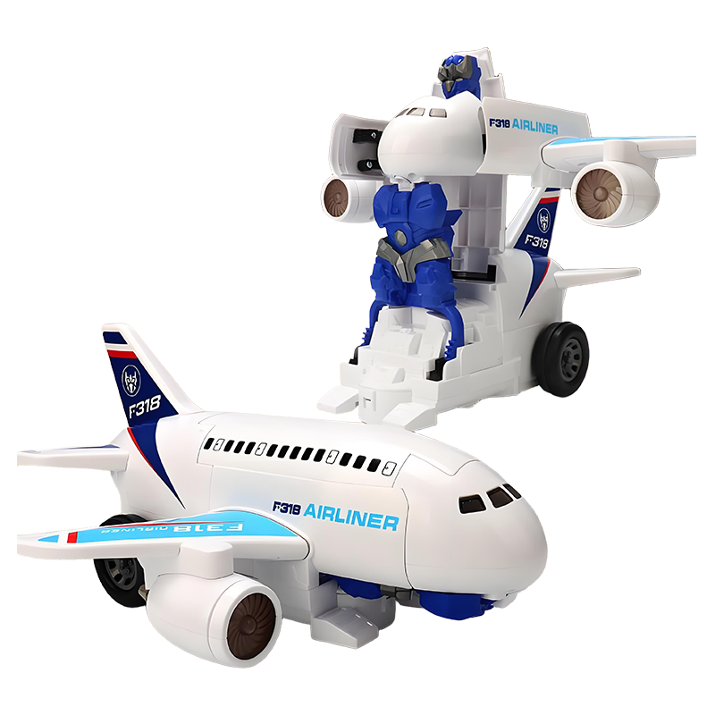 SkyBot – 2-in-1 Flugzeug-Roboter-Spielzeug