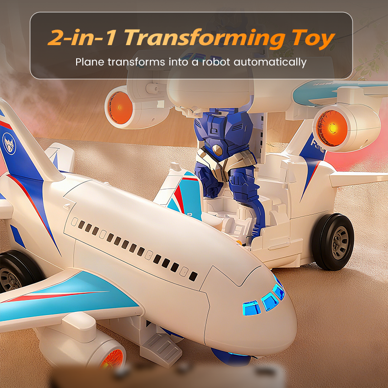 SkyBot – 2-in-1 Flugzeug-Roboter-Spielzeug