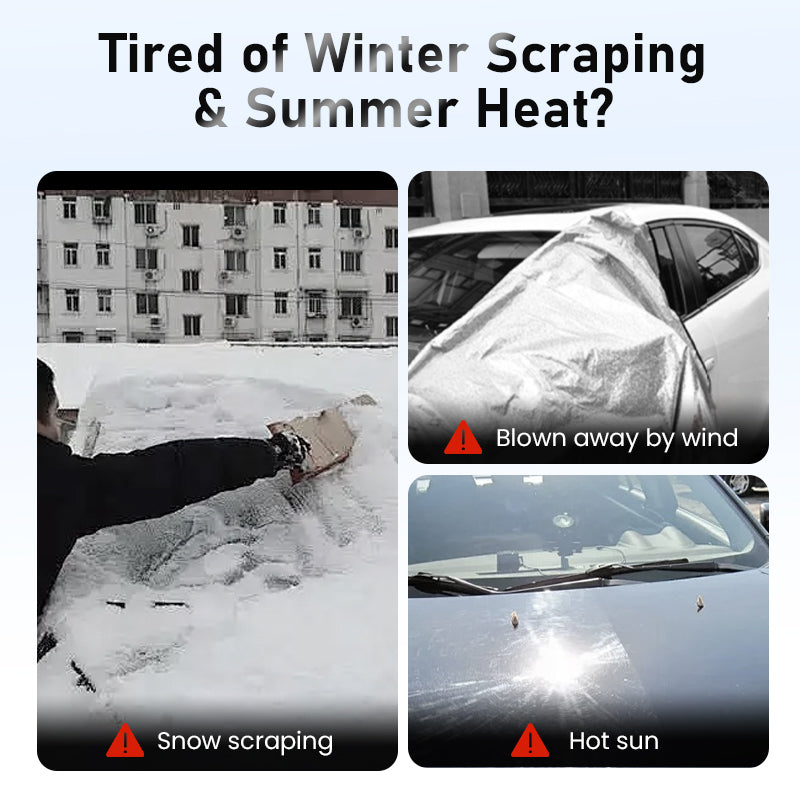 Letzter Tag Rabatt! | FrostGuard™ – Magnetische Auto-Schneeabdeckung gegen Schnee, Eis & Frost!