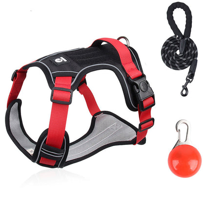 SafeGlow Harness™ | No-Pull Hundegeschirr mit LED-Halsband