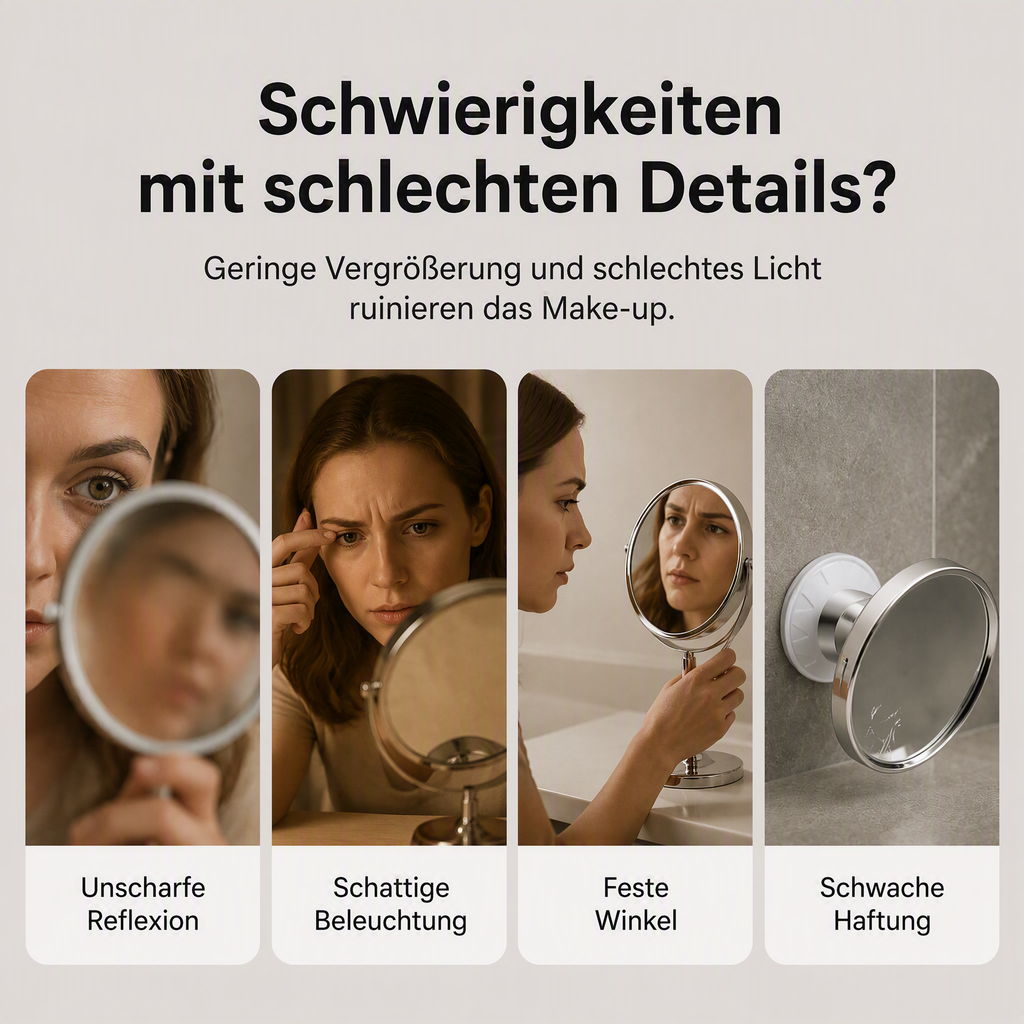 LuminaGlow™ 10-fach LED-Vergrößerungsspiegel