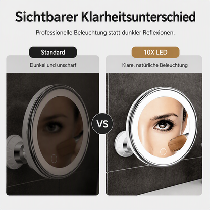 LuminaGlow™ 10-fach LED-Vergrößerungsspiegel