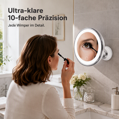 LuminaGlow™ 10-fach LED-Vergrößerungsspiegel