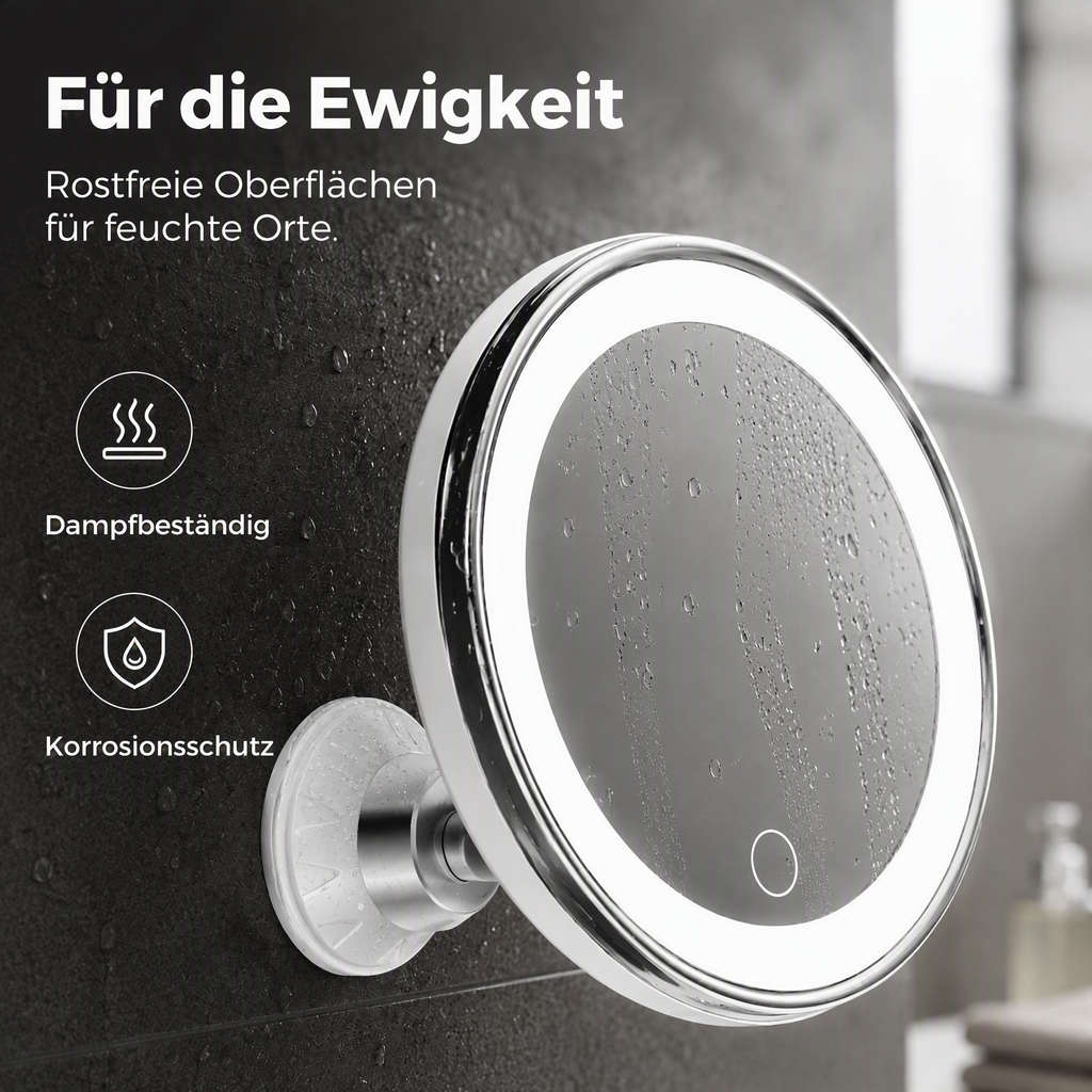 LuminaGlow™ 10-fach LED-Vergrößerungsspiegel