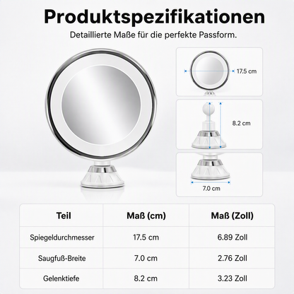 LuminaGlow™ 10-fach LED-Vergrößerungsspiegel