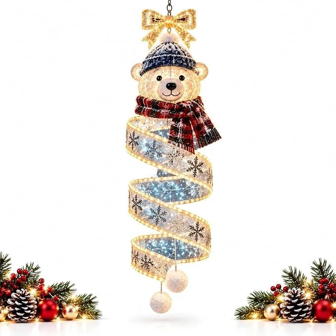 Spiralux – Leuchtende Weihnachts Türdekoration – 3 Festliche Motive | Letzter Tag Rabatt!