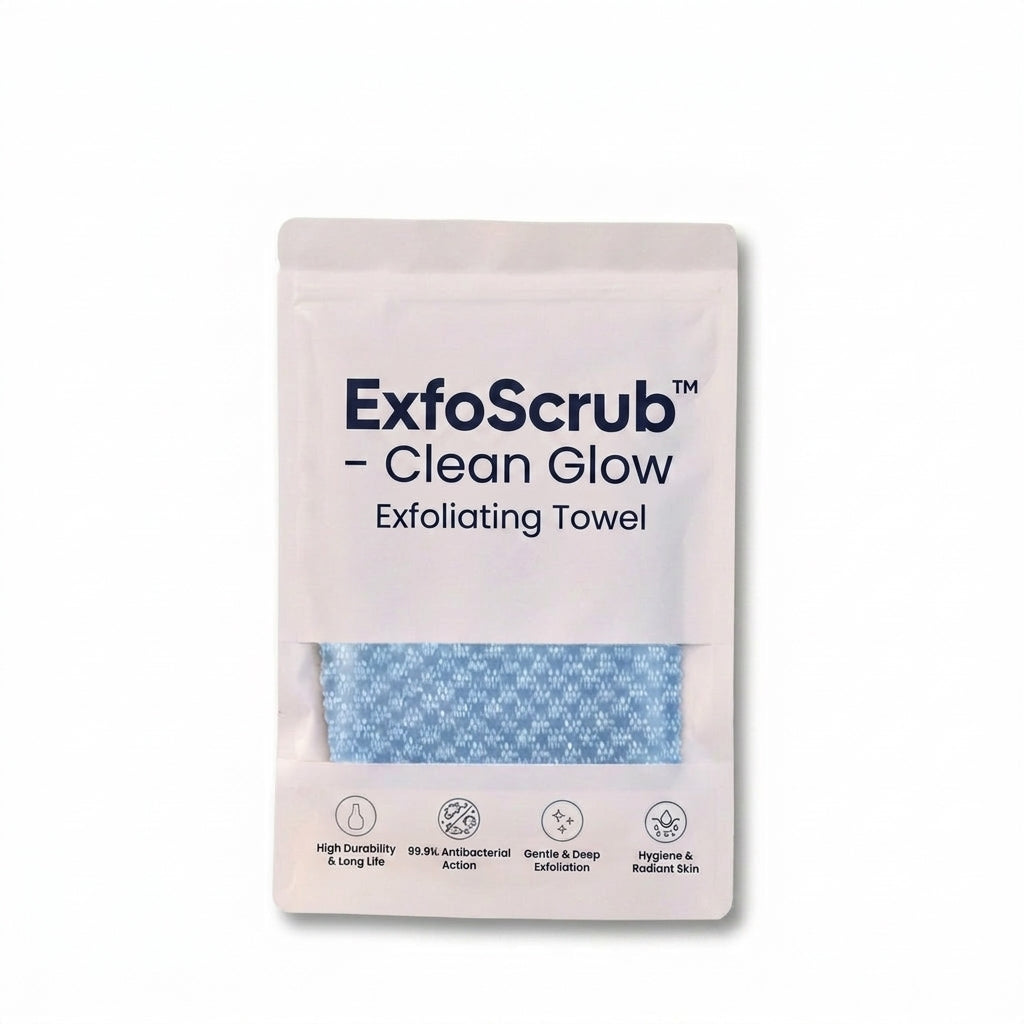 2+1 GRATIS | ExfoScrub™ | Exfolierender Bambusfaser-Reinigungshandschuh
