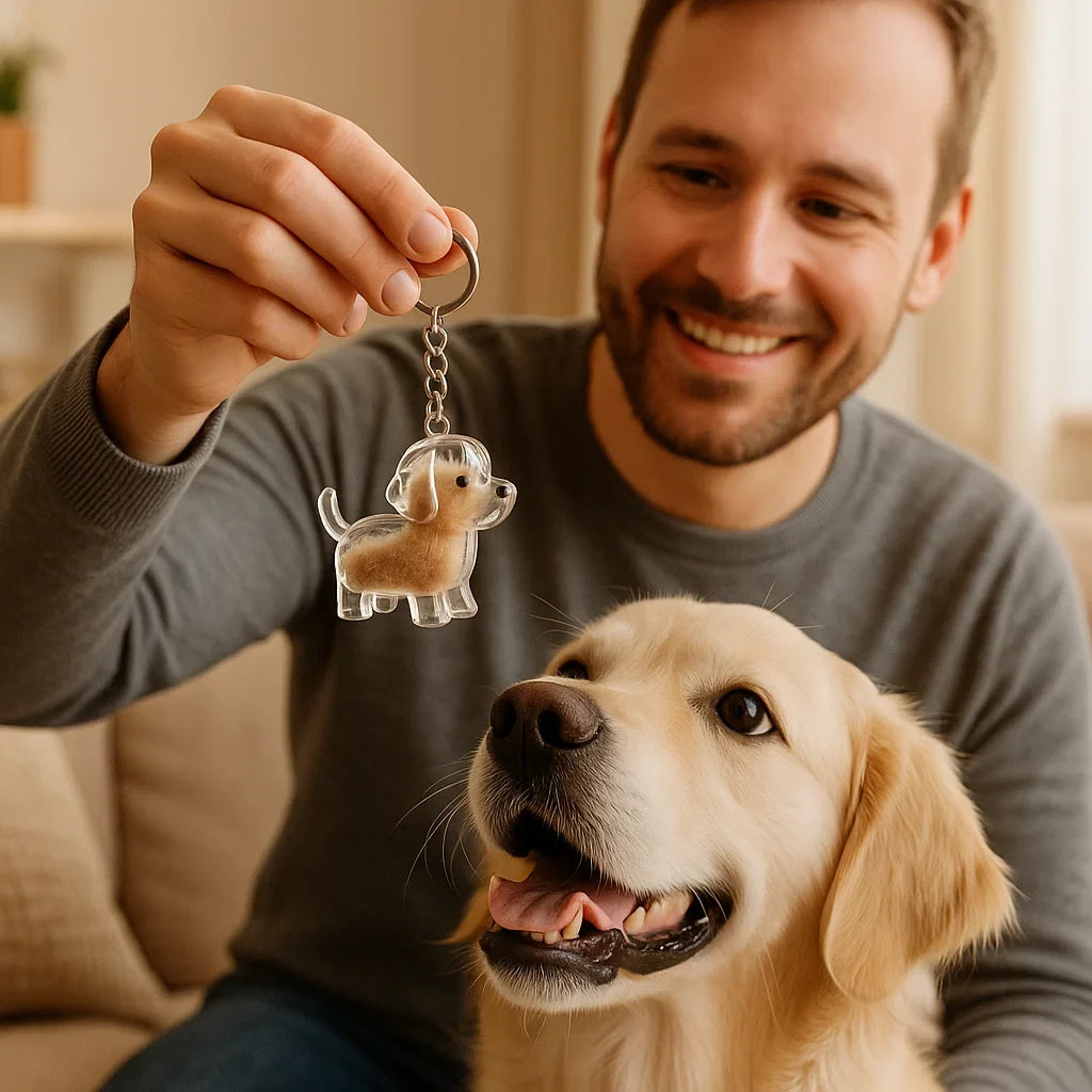 50% Rabatt | Gedenk Fell Anhänger in Hundeform