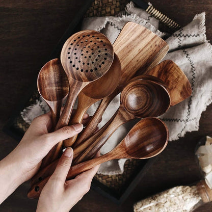 TeakTouch – Set aus Kochutensilien aus Holz