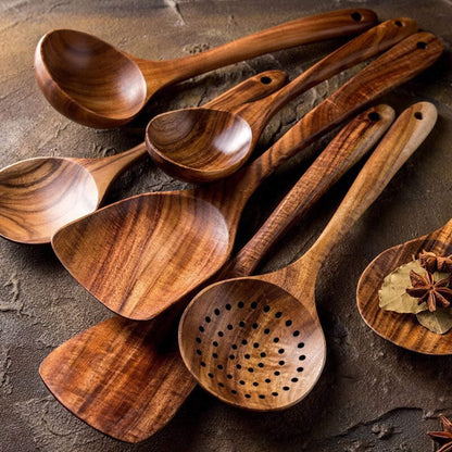 TeakTouch – Set aus Kochutensilien aus Holz