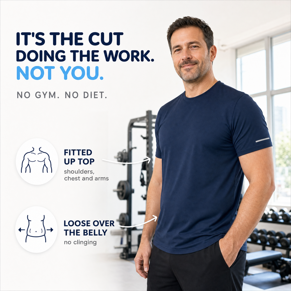 BodyForge™ – Figurbetontes Herren-Shirt mit Muskel-Effekt
