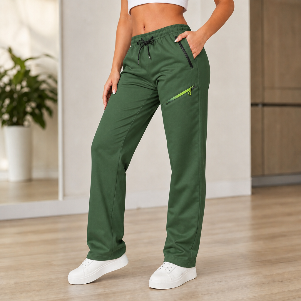 Poketa™ – Bequeme Slim-Straight-Jogger mit Reißverschlusstaschen
