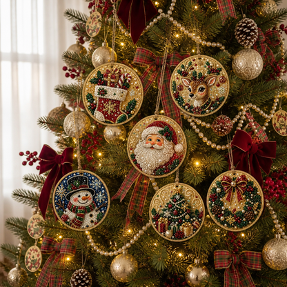 Yulebright™ – DIY-Weihnachtsbaumschmuck für Kinder zum Selbermachen & Aufhängen, 6-teilig