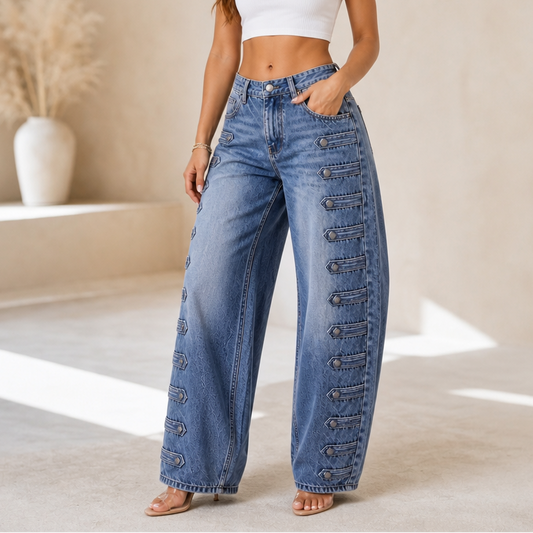 Buckleline™ | Figurumschmeichelnde Wide-Leg-Jeans 🍂 Dein Herbst-Favorit – Nur heute reduziert!