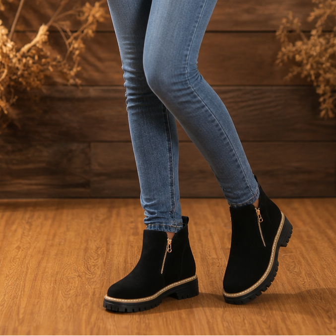 Stridewell – Stiefeletten mit eckigem Absatz und Reißverschluss