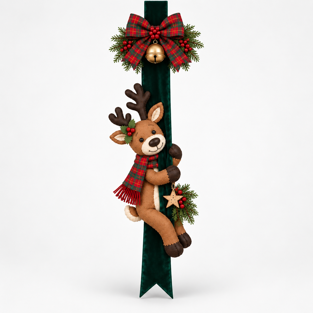 Hollyhug™ – 3D-Weihnachts-Türhänger mit Weihnachtsmann & Rentier | Festliche Deko für eine zauberhafte Weihnachtszeit!