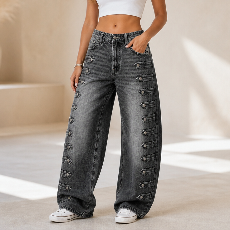 Buckleline™ | Figurumschmeichelnde Wide-Leg-Jeans 🍂 Dein Herbst-Favorit – Nur heute reduziert!
