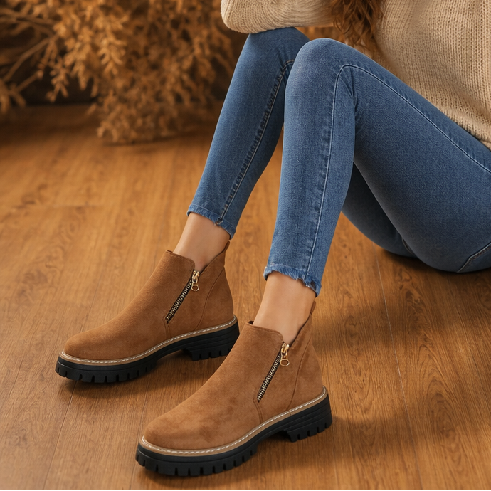 Stridewell – Stiefeletten mit eckigem Absatz und Reißverschluss