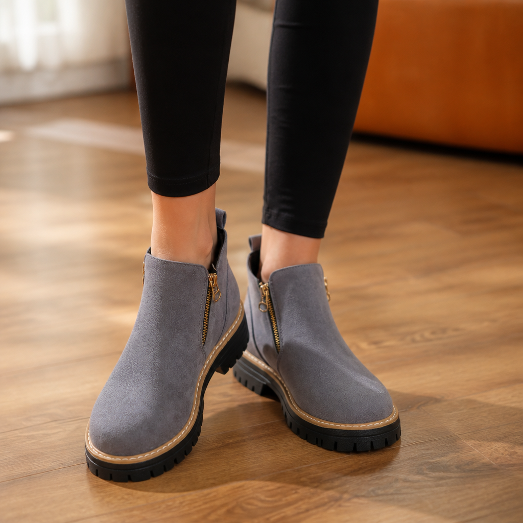 Stridewell – Stiefeletten mit eckigem Absatz und Reißverschluss