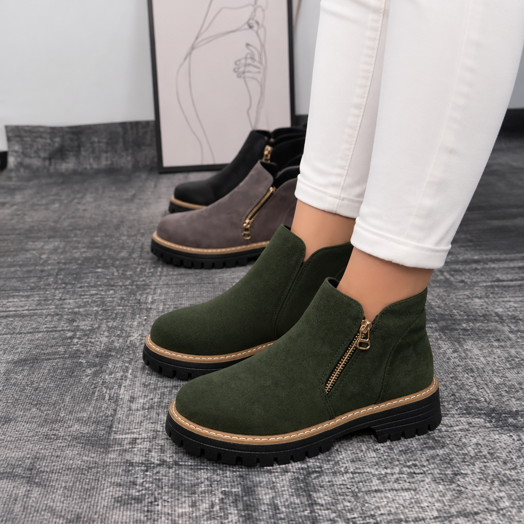 Stridewell – Stiefeletten mit eckigem Absatz und Reißverschluss