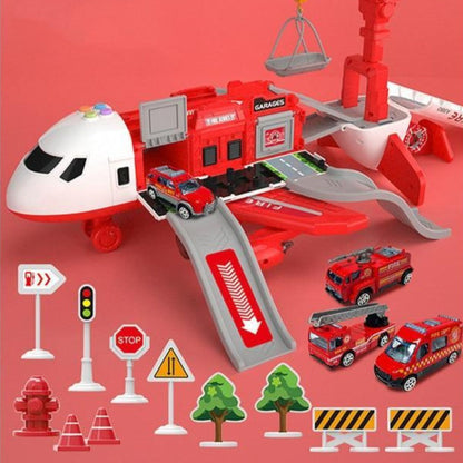SkyBuilder™ | Flugzeugset mit Mini-Baufahrzeugen für kreative Entdecker
