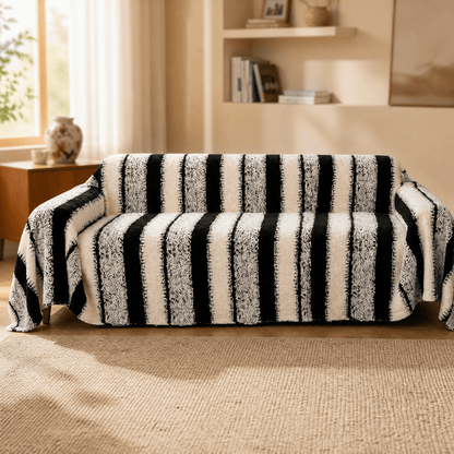 Velura™ | Rutschfester XXL-Plüsch-Sofabezug – Schützt dein Sofa vor Tierhaaren, Kratzern & Flecken!