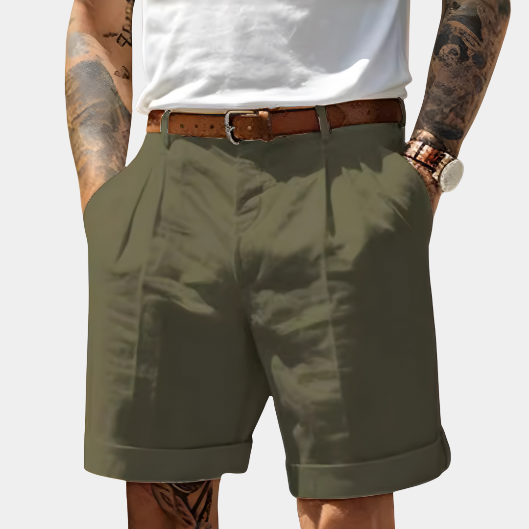 Davinci | Elegante Herren-Bermudas mit Bundfalten
