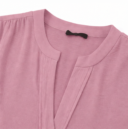 Vivelyn – Women's V-Neck Ruffle Sleeve Blouse, Flowy Casual Top in 4 Colors
