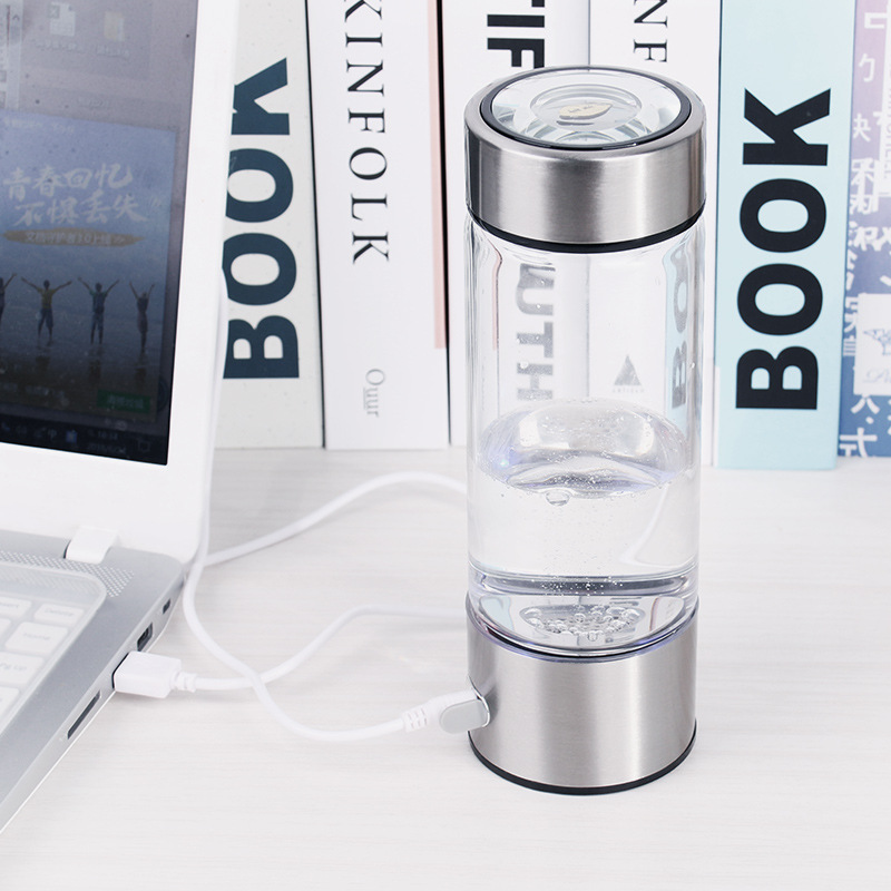 DrinkCool™ Glaswasserflasche mit Wasserstoffproduktion