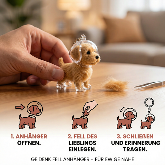 1+1 GRATIS | Selbstbefüllbarer Hunde-Fellanhänger – Deinen Liebling immer bei dir!