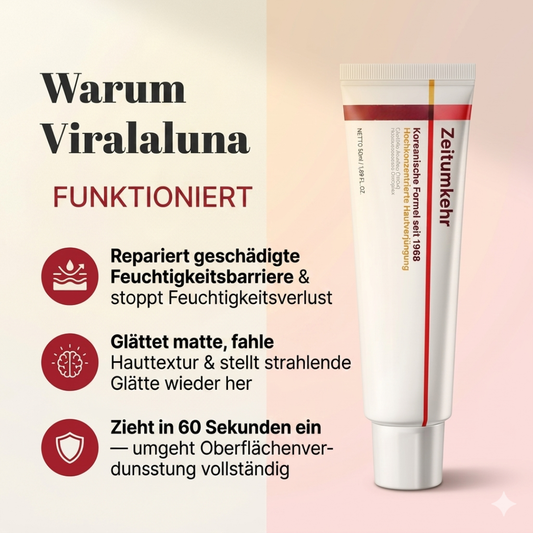 1+1 Gratis | Viralaluna™ Zeit-Umkehr Creme – Intensive Faltenreduktion & Hautstraffung
